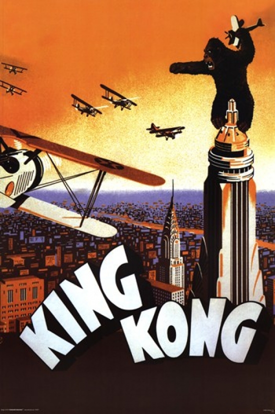 King Kong - Brown Orange Airplane Poster Print