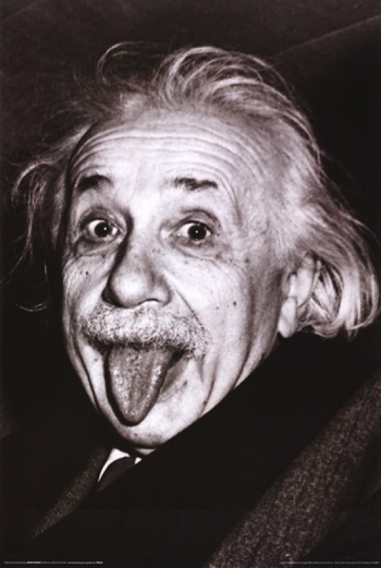 Albert Einstein - Tongue Poster Print - 24 x 36 in.