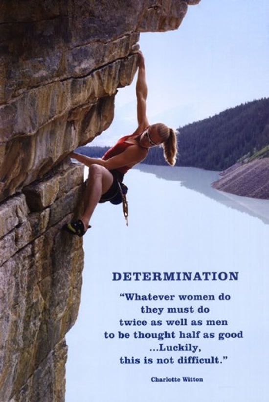 Determination - Rock Climbing Poster Print