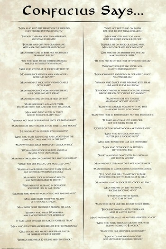 Confucius Says Poster Print - 24 x 36 in.
