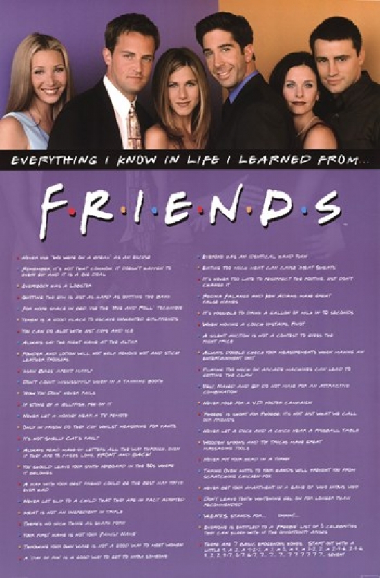 Friends - Everything I Know in Life Poster Print