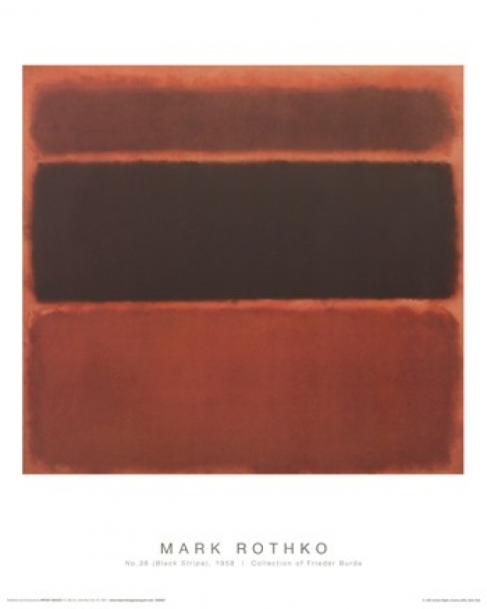 No 36 Black Stripe Poster Print by Mark Rothko - Brown - 16 x 20 -  BrainBoosters, BR3698441