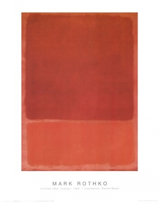 Untitled Red Orange Poster Print by Mark Rothko - 16 x 20 in.