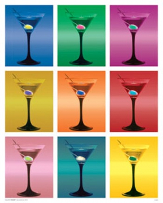 Martini Glasses Poster Print - 16 x 20 in.