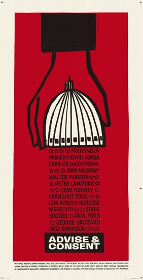 Advise & Consent Movie Poster - 11 x 17 in.