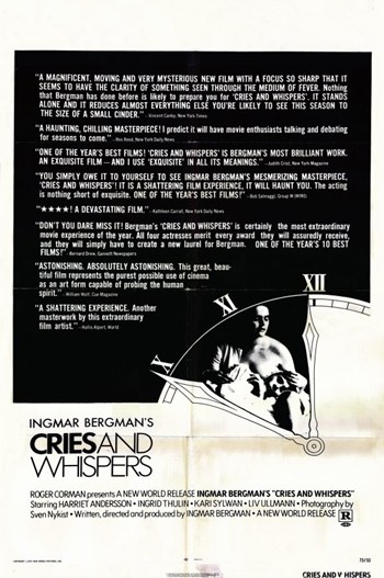 Cries & Whispers Movie Poster - 11 x 17 in.