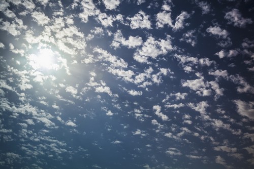 Cloud Scattered in a Blue Sky with Sunlight - Israel Poster Print by Reynold Mainse - 38 x 24 - Large