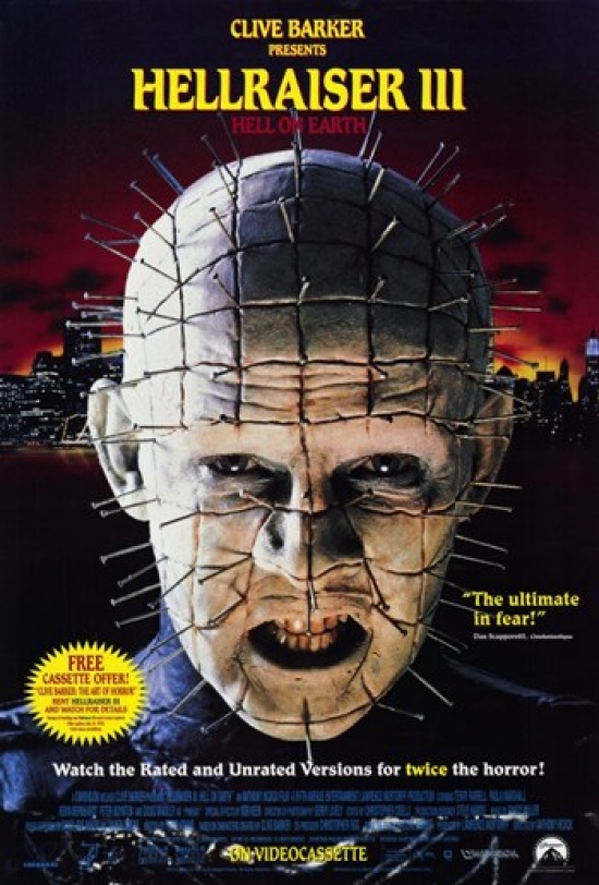 MOV190452 Hellraiser 3 Hell on Earth Movie Poster - 11 x 17 in.