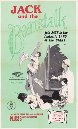 Jack & the Beanstalk Movie Poster - 11 x 17 in.