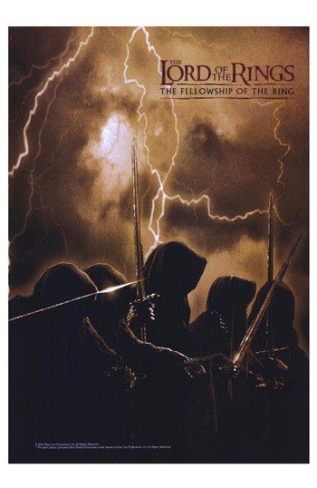 MOV256126 Lord of the Rings Fellowship of the Ring Movie Poster - 11 x 17 in.