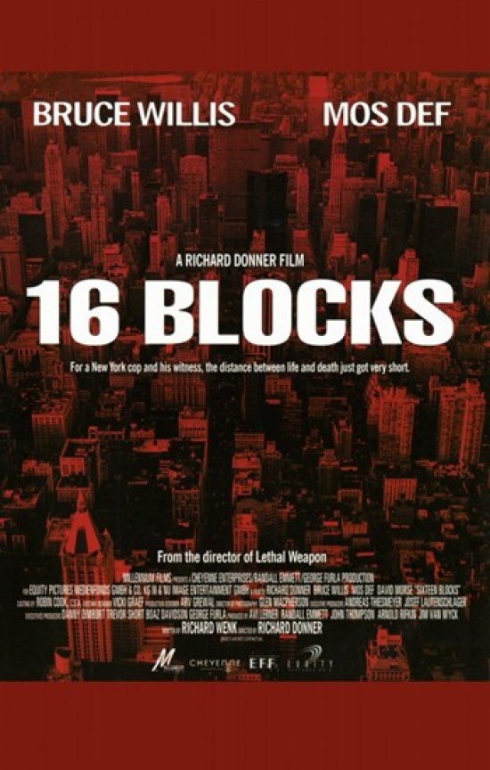 16 Blocks Movie Poster - 11 x 17 in.