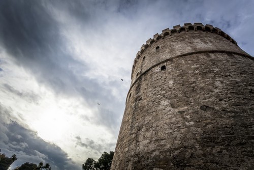 DPI12286956 White Tower of Thessaloniki - Thessaloniki Greece Poster Print by Reynold Mainse, 19 x 12