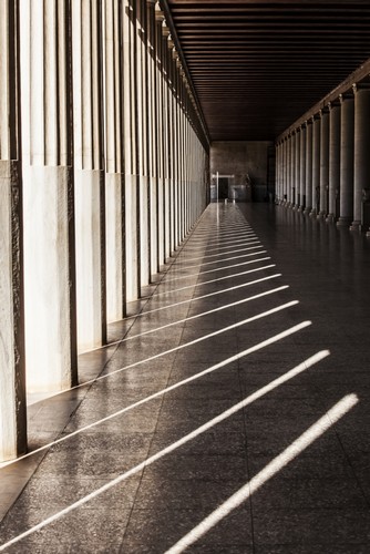 DPI12286985LARGE Walkway with Columns Ancient Agora Museum - Athens Greece Poster Print by Reynold Mainse, 24 x 38 - Large