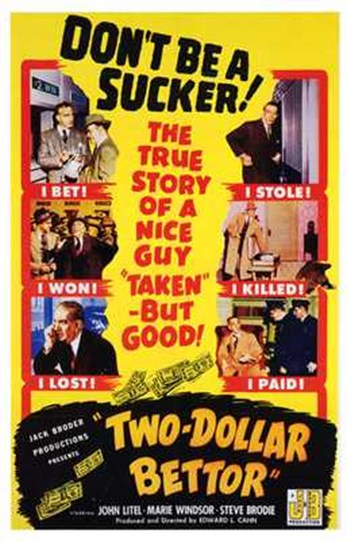Two-Dollar Bettor Movie Poster - 11 x 17 in.