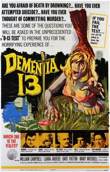 Dementia 13 Movie Poster - 11 x 17 in.