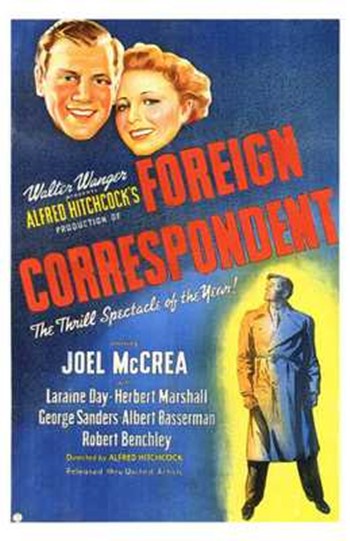 Foreign Correspondent Movie Poster - 11 x 17 in.