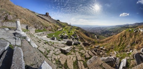 DPI12288734 Ruins of The Temple of Dionysus - Pergamon Turkey Poster Print by Reynold Mainse, 30 x 15