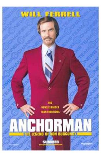 MOV197601 Anchorman the Legend of Ron Burgundy Movie Poster - 11 x 17 in.