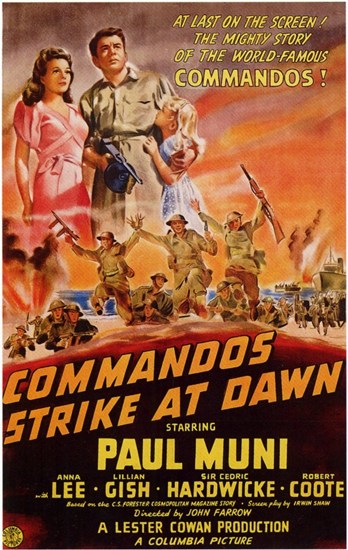 Commandos Strike at Dawn Movie Poster - 11 x 17 in.