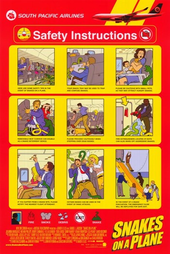 Snakes on a Plane Movie Poster - 11 x 17 in.