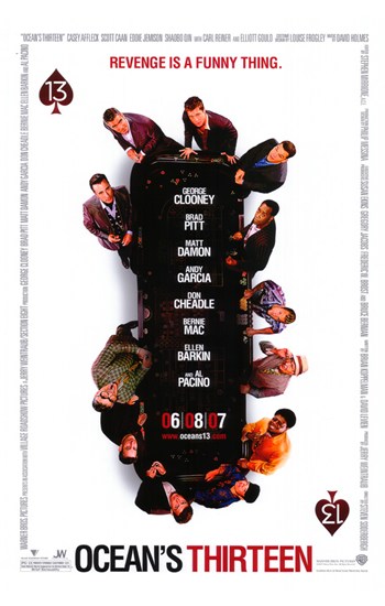 Oceans Thirteen White Movie Poster - 11 x 17 in.
