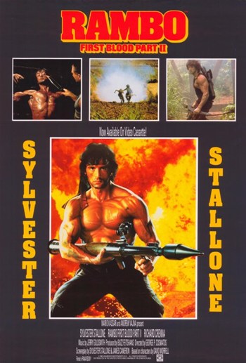 Rambo First Blood Part 2 Movie Poster - 11 x 17 in.