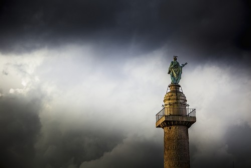 Trajans Column - Rome Italy Poster Print by Reynold Mainse - 19 x 12