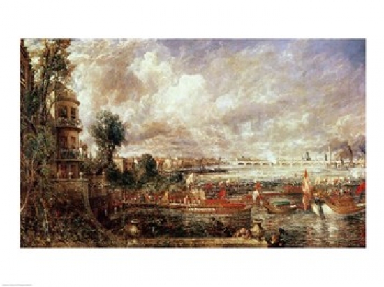 The Opening of Waterloo Bridge Poster Print by John Constable - 24 x 18 in.