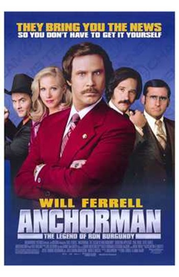 MOV214191 Anchorman the Legend of Ron Burgundy Movie Poster - 11 x 17 in.