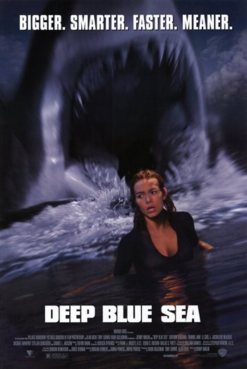 Deep Blue Sea Movie Poster - 11 x 17 in.