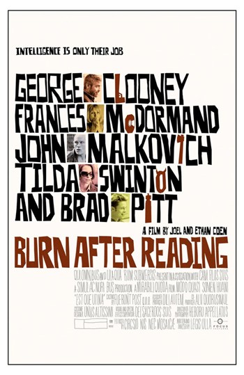 Burn After Reading Movie Poster - 11 x 17 in.