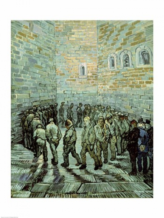 BALBAL47632 The Exercise Yard Or The Convict Prison 1890 Poster Print by Vincent Van Gogh - 18 x 24 in.