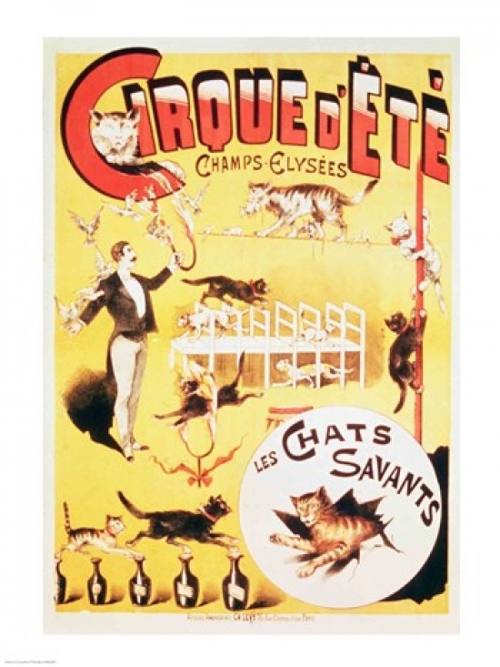 BALBAL8490LARGE Poster Advertising The Cirque DEte in The Champs Elysees Poster Print  24 x 36 in  Large