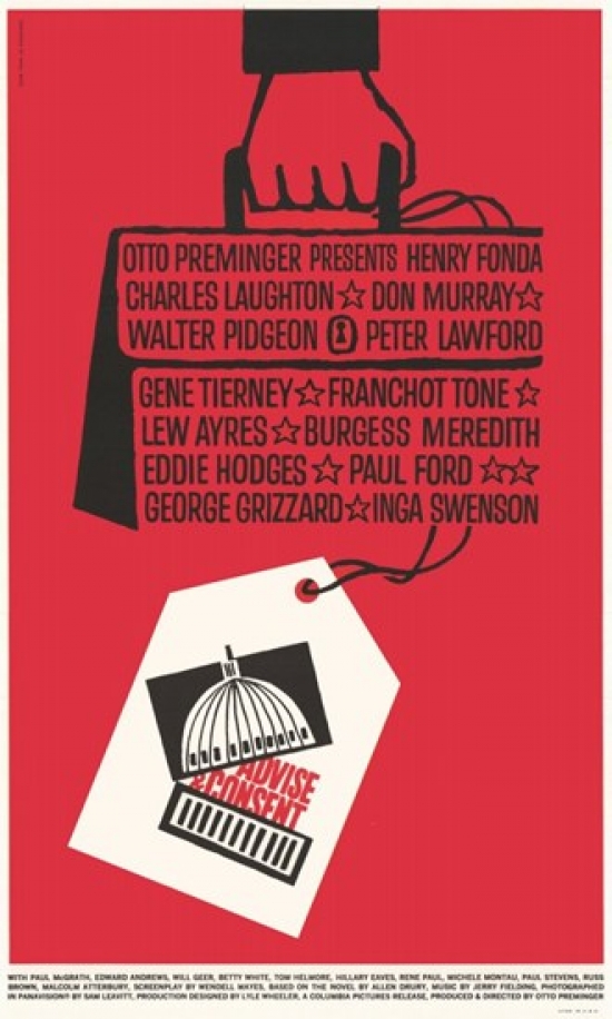 Advise & Consent Movie Poster - 11 x 17 in.