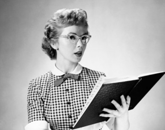 SAL25550135 Young Woman Holding a Sheet Music Book Poster Print - 18 x 24 in.