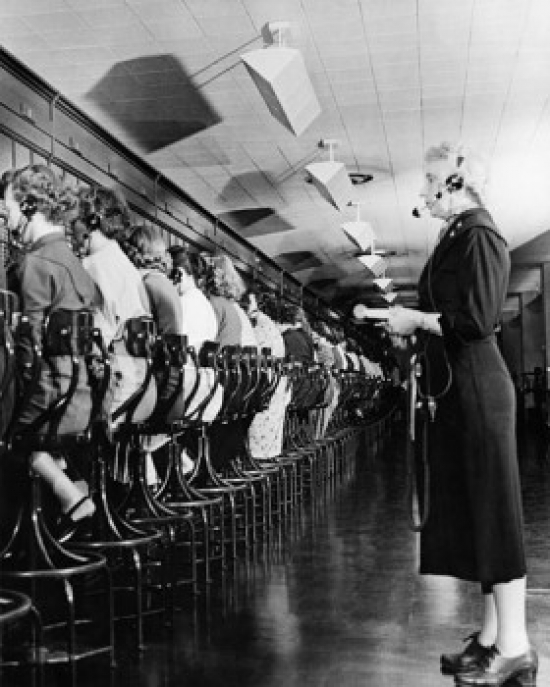 SAL2555307 Telephone Operators Operating Switchboards the Pentagon Washington Dc USA Poster Print - 18 x 24 in.