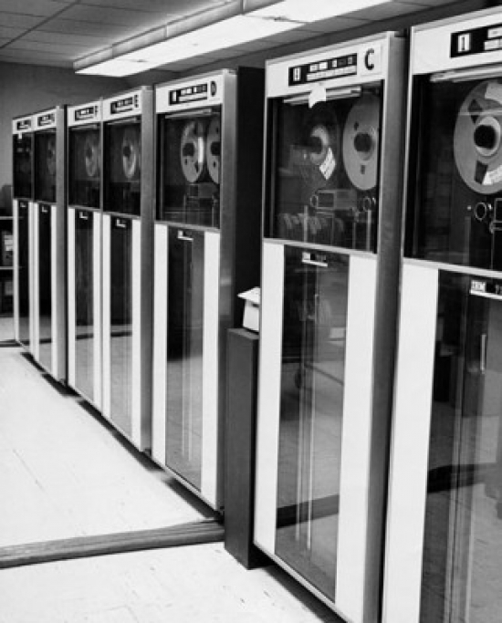 Mainframes in a Computer Lab Poster Print - 18 x 24 in.