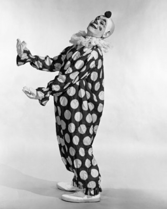 Clown Standing & Gesturing Poster Print - 18 x 24 in.
