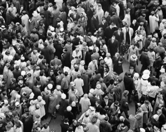 High Angle View of a Crowd Poster Print - 18 x 24 in.