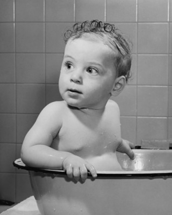 Baby in a Bathtub Poster Print - 18 x 24 in.
