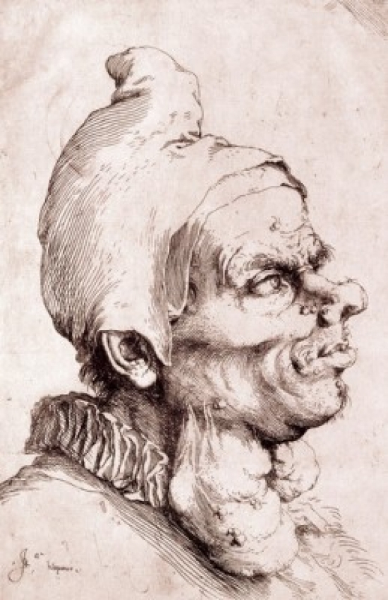 Grotesque by Jusepe De Ribera 1591-1652 Poster Print - 18 x 24 in.