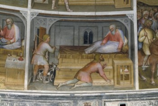 Esau Comes Back From the Hunt From Scenes From the Old Testament by Giusto De Menabuoi Fresco Circa 1320-1391 - 18 x 24 in.