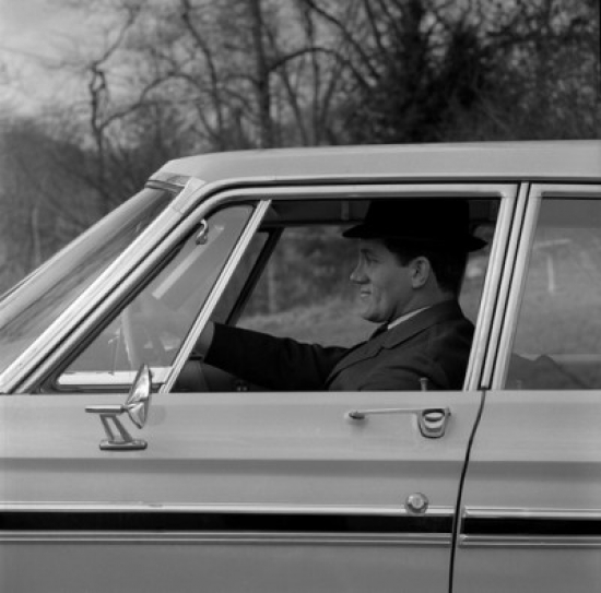 Man Driving Car Poster Print - 18 x 24 in.