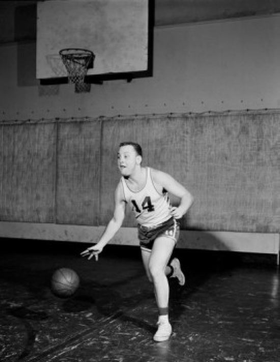 Man Playing Basketball Poster Print - 18 x 24 in.
