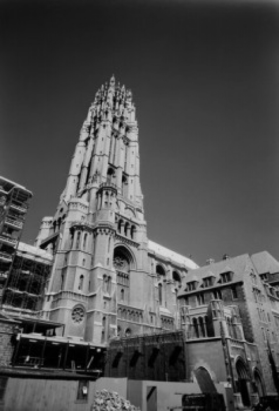 USA New York State New York City Riverside Church Low Angle View Poster Print - 18 x 24 in.