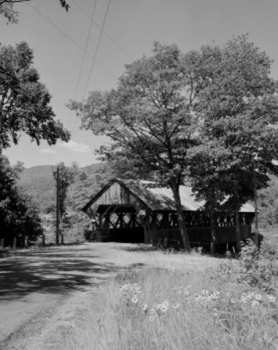 USA Maine Covered Bridge Poster Print - 18 x 24 in.