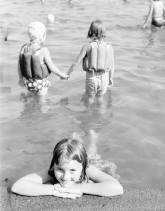 Children in Swimming Pool Poster Print - 18 x 24 in.