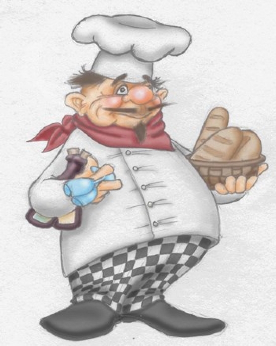 Busy Chef Poster Print by Bill Abbott - 11 x 14 in.