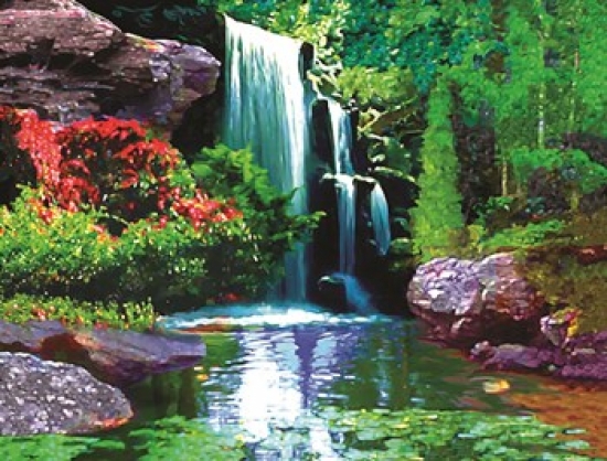 Waterfall D Poster Print by Jeff Maraska - 28 x 22 in.