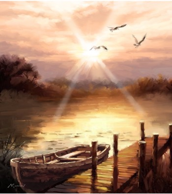 Evening Lake Poster Print by the Macneil Studio - 18 x 20 in.